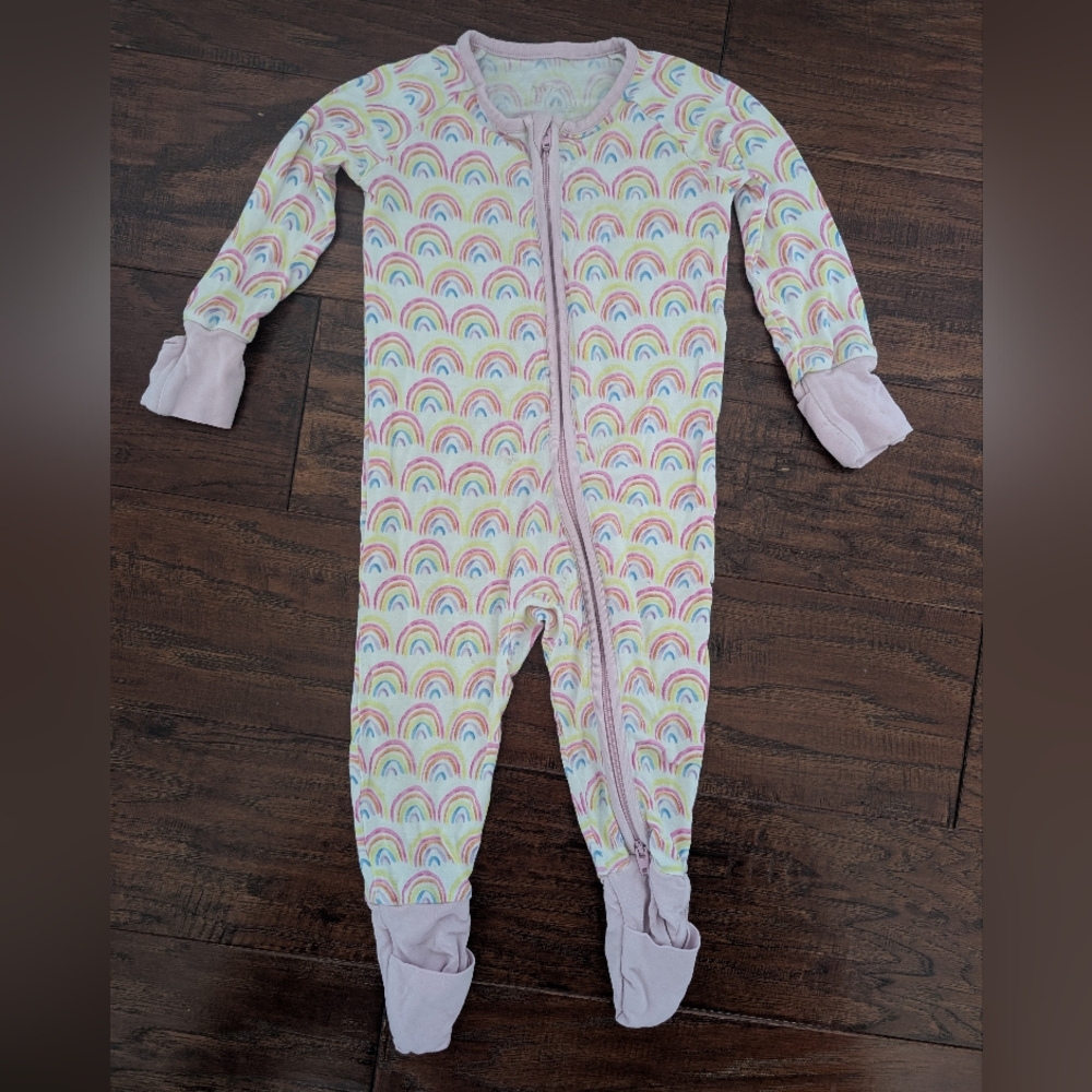 3-6m Pastel Rainbows Little Sleepies Zippy